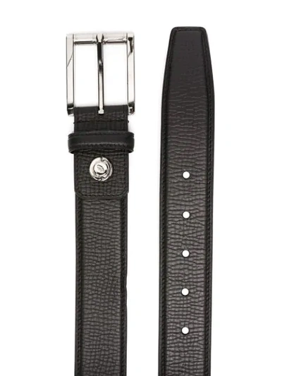 Shop Brioni Textured Leather Belt In Black