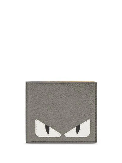 Shop Fendi Bag Bugs Billfold Wallet In Grey