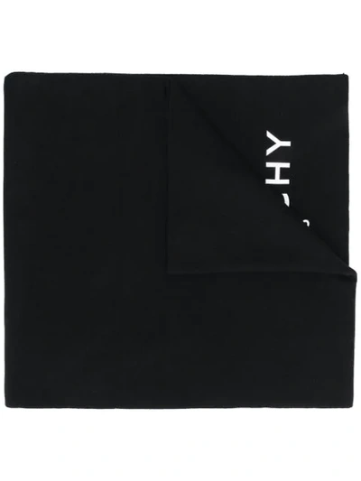Shop Givenchy Logo Printed Scarf In Black