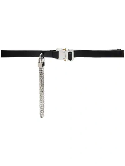 Shop Alyx Rollercoaster Chain-detail Buckled Belt In Black