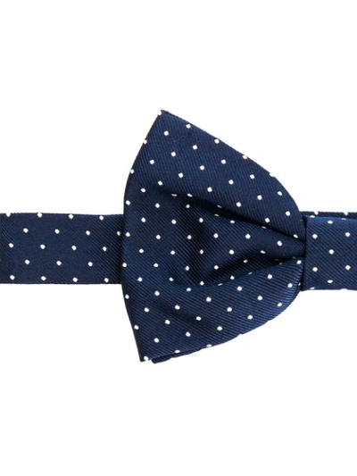 Shop Lady Anne Pin-dot Bow Tie In Blue