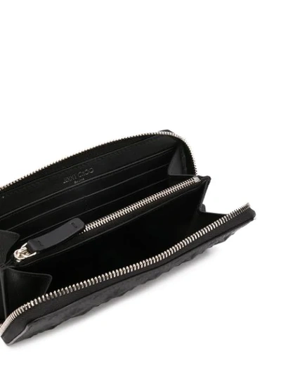 Shop Jimmy Choo Carnaby Leather Wallet In Black