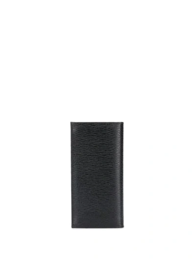 Shop Ferragamo Gancini Vertical Bi-fold Wallet In Black