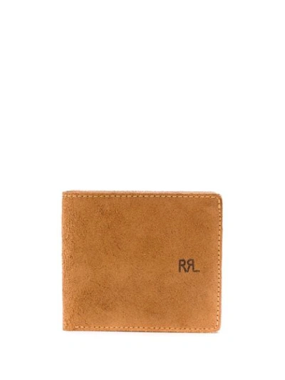 Shop Ralph Lauren Suede Billfold Wallet In Brown