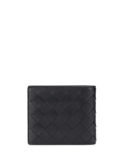 Shop Bottega Veneta Intrecciato Weave Wallet In Black