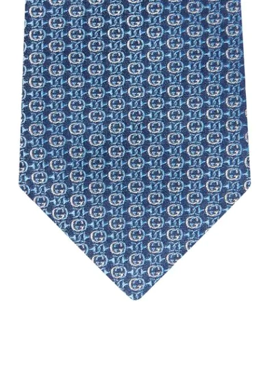 Shop Gucci Interlocking G Horsebit Necktie In Blue