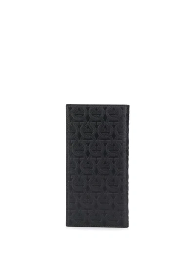 Shop Ferragamo Embossed Wallet In Black