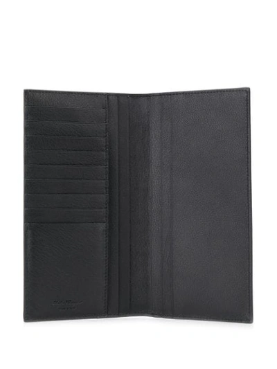 Shop Ferragamo Embossed Wallet In Black