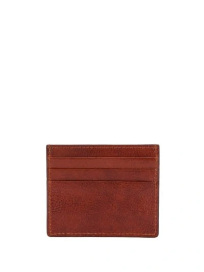 Shop Brunello Cucinelli Leather Card Holder In Brown