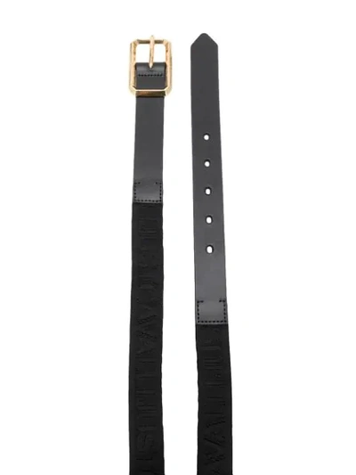 Shop Just Cavalli Logo Trim Buckle Belt In Black