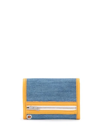 Sunnei Logo Print Trifold Wallet In Blue