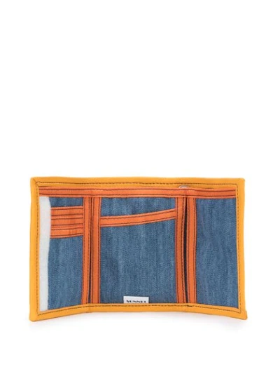 Sunnei Logo Print Trifold Wallet In Blue