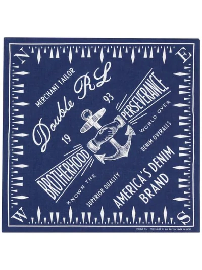 Shop Ralph Lauren Newport Bandana Scarf In Blue