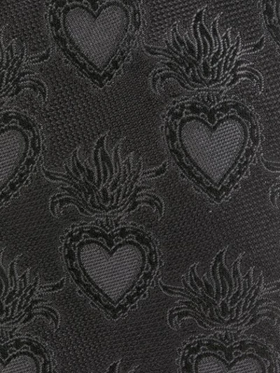 Shop Dolce & Gabbana Heart-pattern Silk Tie In Black