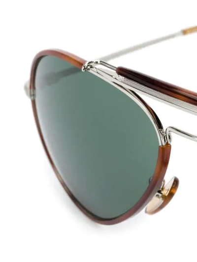 Shop David Beckham Eyewear Db 7003 Aviator-frame Sunglasses In Brown