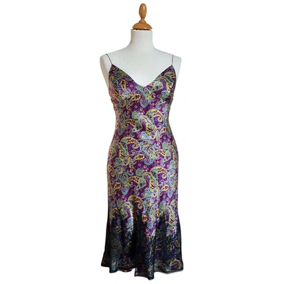 Pre-owned Collette Dinnigan Silk Mid-length Dress In Multicolour