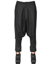 Y-3 Wool Flannel Sarouel Pants, Black
