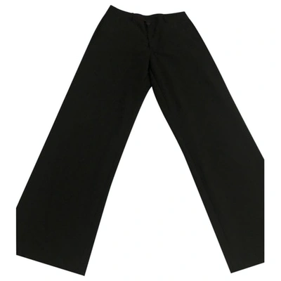 Pre-owned Emporio Armani Black Wool Trousers