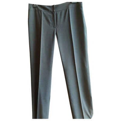 Pre-owned Akris Wool Large Pants In Grey