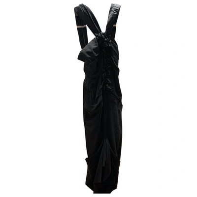 Pre-owned Zac Posen Silk Dress In Black
