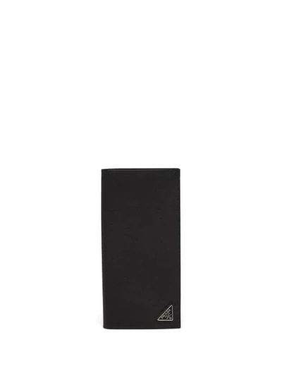 Shop Prada Logo Plaque Document Holder In Black