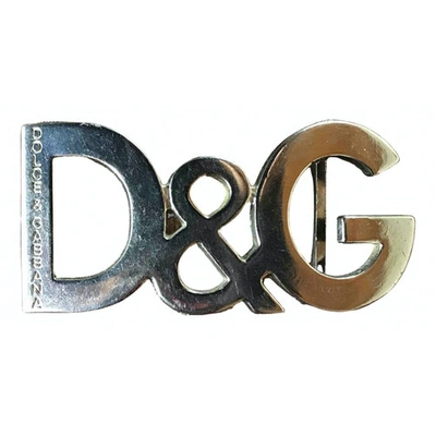 Pre-owned Dolce & Gabbana Silver Metal Belt