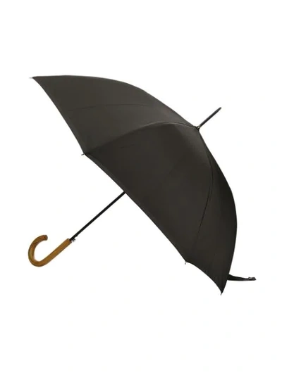 Shop Paul Smith Crook Wooden Handle Umbrella In Black