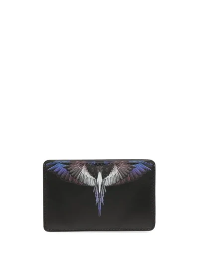 Shop Marcelo Burlon County Of Milan Wings Leather Cardholder In Black