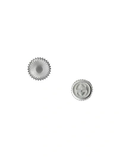 Shop Gucci Square And Round Stud Earrings In Silver