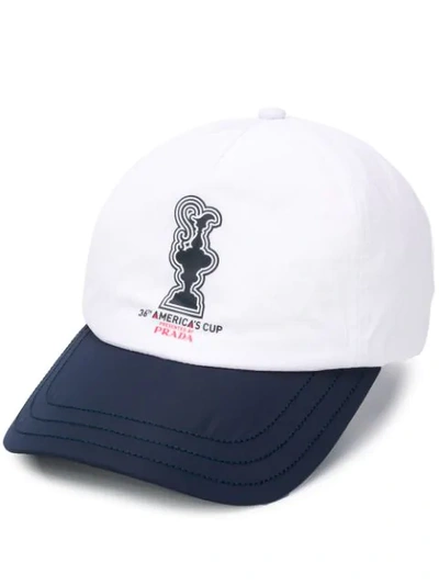 Shop Prada X 36th America's Cup Presented By  Baseball Cap In White
