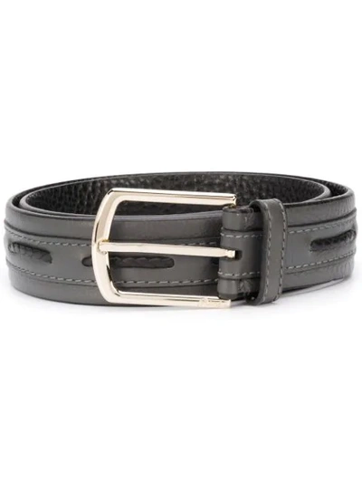 Shop Brioni Woven-detail Belt In Grey