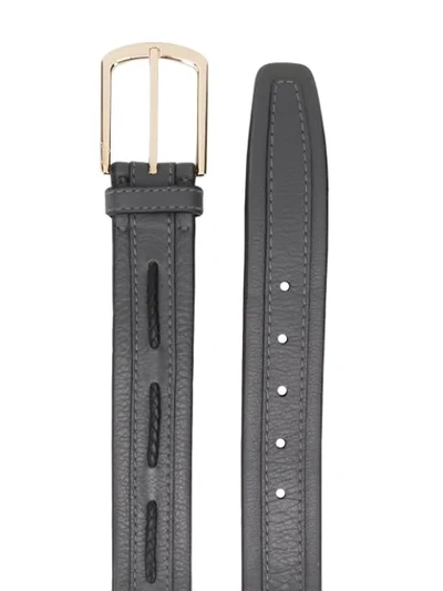 Shop Brioni Woven-detail Belt In Grey