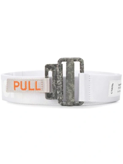 Shop Heron Preston Jacquard Tape Belt In White