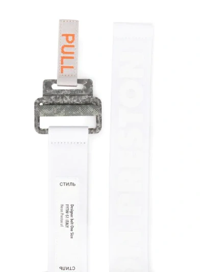 Shop Heron Preston Jacquard Tape Belt In White