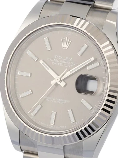 Shop Rolex 2020 Unworn Oyster Perpetual Datejust 41mm In Grey