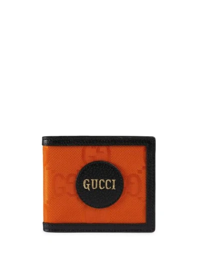 Shop Gucci Off The Grid Gg Supreme Billfold Wallet In Orange
