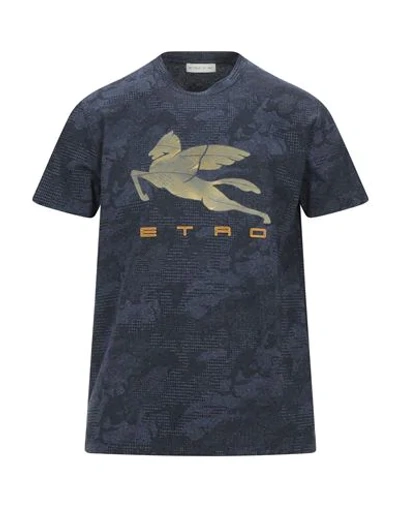 Shop Etro T-shirts In Blue