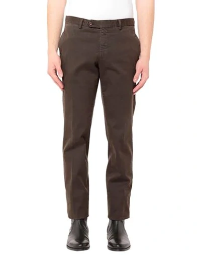Shop Burberry Casual Pants In Dark Brown