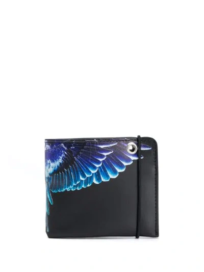 Shop Marcelo Burlon County Of Milan Wings-print Chain Wallet In Black