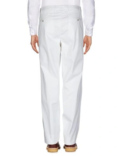 Shop Fedeli Man Pants White Size 44 Cotton, Elastane