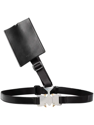 Shop Alyx Tri-buckle Chest Belt In Black