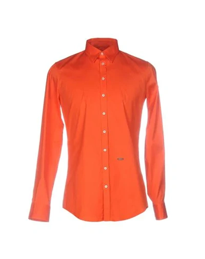 Shop Dsquared2 Solid Color Shirt In Red
