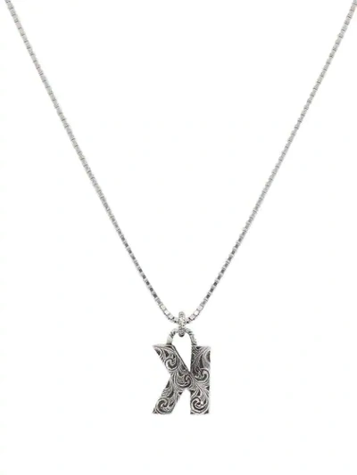 Shop Gucci Letter K Pendant Necklace In 0811 Undefined