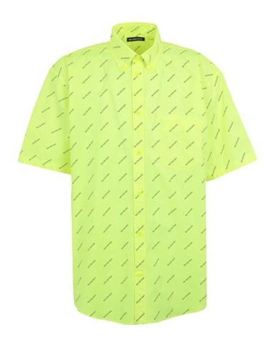 Shop Balenciaga Shirts In Yellow