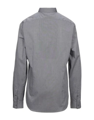 Shop John Varvatos Man Shirt Steel Grey Size S Cotton