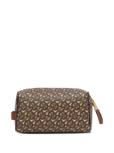 Shop Burberry Monogram Double-zip Travel Bag In Brown