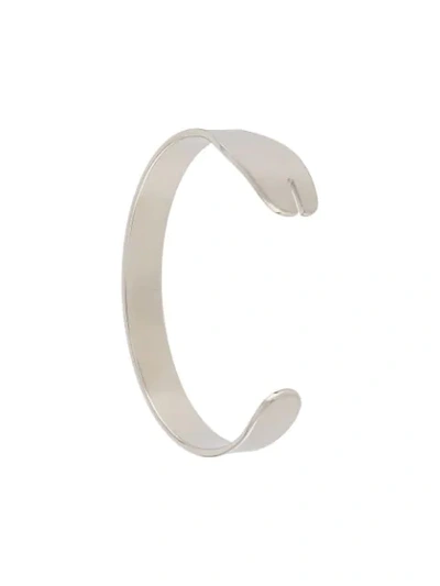 Shop Maison Margiela Tabi Cuff Bracelet In Silver