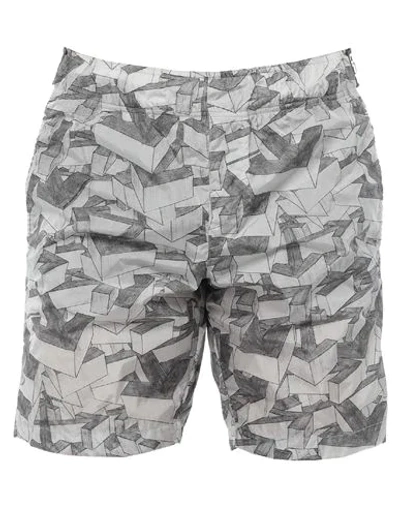 Shop Off-white Swim Shorts In Grey