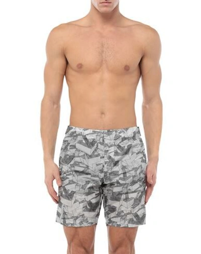 Shop Off-white Swim Shorts In Grey