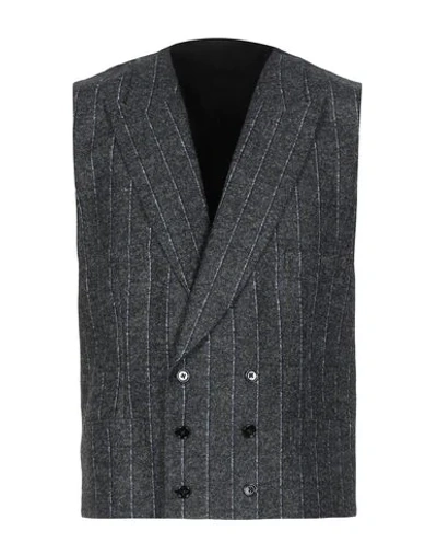Shop Dolce & Gabbana Man Tailored Vest Steel Grey Size 44 Alpaca Wool, Cotton, Polyamide